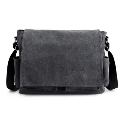 (black, 38x11x30) Canvas Bag Men&apos;s Bag Solid Color Multi-function Cloth Bag Spring New High