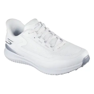 (UK 5, White/Silver) Skechers Womens Slip-ins GO GOLF Flight Lightweight Breathable Golf Shoes