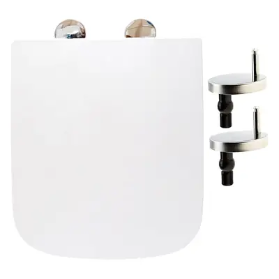 Square Toilet Seat Soft Close Toilet Seat Mute Seat Cover Quick Release Loo Seat Easy Cleaning E