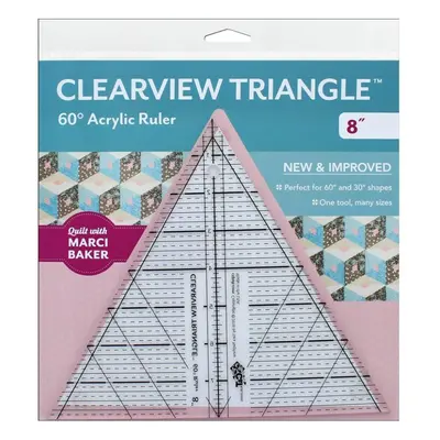 C&T Publishing CTP Clearview 8"" Triangle Ruler Degree