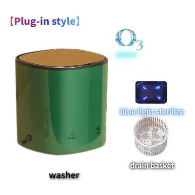 (green, ãPlug-in styleãA4) New Portable Mini Washing Machine Household Ultrasonic Ozon Clean