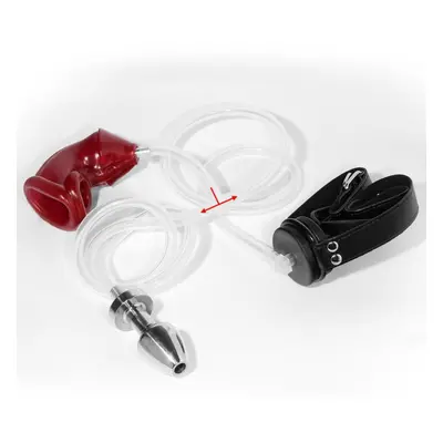 (red) Silicone Mouth Plug Anal Plug Cock Lock Gay Slave Sex Toy Male Urethral Chastity Belt Bdsm