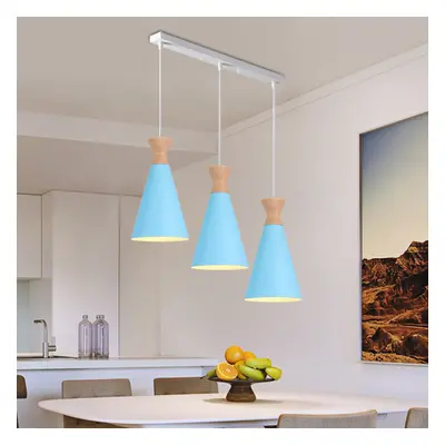 (B) Industrial Pendant Lamp Lights Nordic Design Ceiling Lamp Blue Retro Modern Pendant Light fo