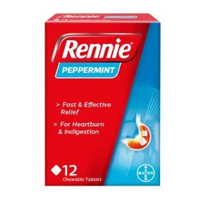 Rennie Peppermint Chewable Tablets (Pack of 20)