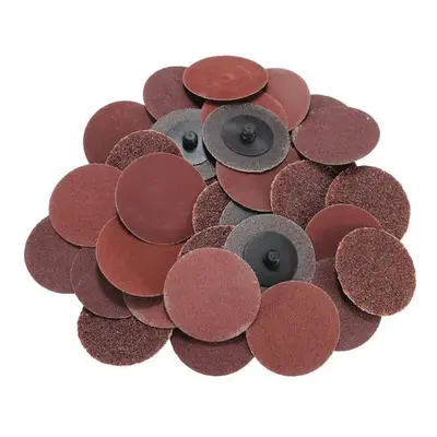 40pcs Inch Roll Lock Sanding Disc 24/60/120/240 Grit Sandpaper