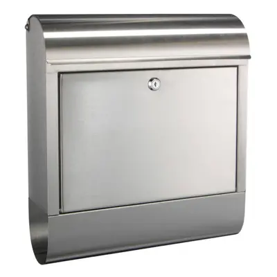 HI Letter Box Stainless Steel 38x12x42.5cm Outdoor Lockable Postbox Mailbox