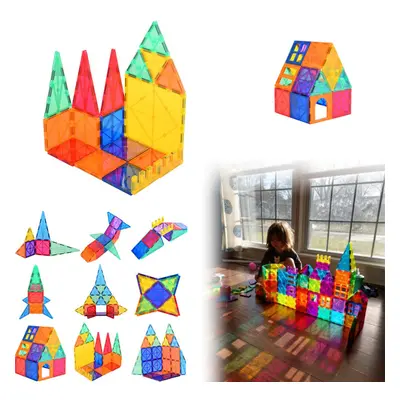 Magnetic Tiles Construction Toy Set Building Blocks Puzzle 46pcs