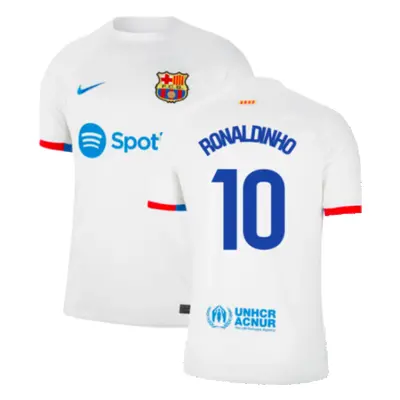 (S) Barcelona Away Shirt (Ronaldinho 10)