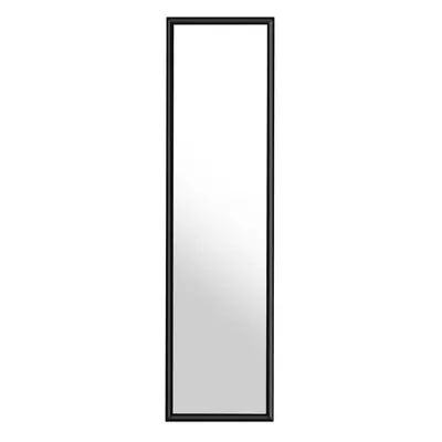 Premier Housewares Black Plastic Frame Over Door Mirror