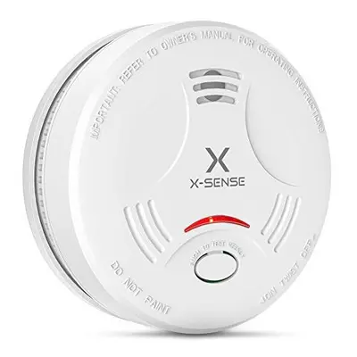 X-Sense Enhanced Optical Smoke Alarm, 10-Year Battery Fire Alarm Smoke Detector with LED Indicat