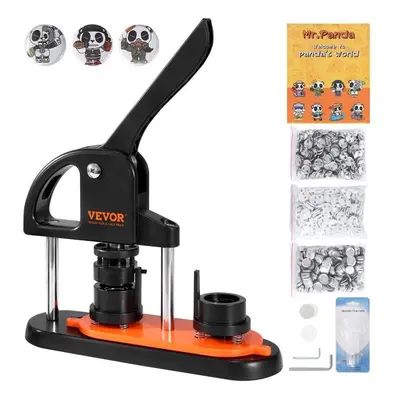 Vevor SLKXZJ25MM500F0YVV0 0.98 in. Button Maker Machine, Black & Orange