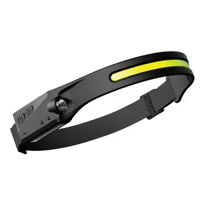 COB LED Induction Riding Headlamp 1200mAh USB Rechargeable Wide Range 350LM Lighting Modes Cycli