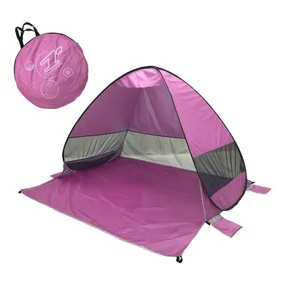 (Purple) Fully Automatic P0P-UP Tent Second Quick Open Beach Tent With Storage Bag Portable UV P