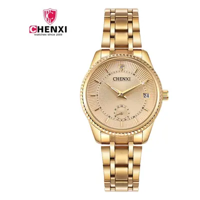 Watches Chenxi Women Watches Small Seconds Watch Stainless Steel Band Auto Date Quartz Wristwatc