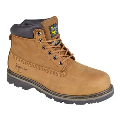 (12 UK) Mens Grafters Eye Padded Work Boot Brown