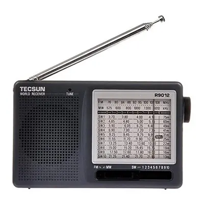 TECSUN R-9012 Portable Digital Shortwave Radio AM/FM/SW(1-10) Bands Receiver Receiver(UK-9012)