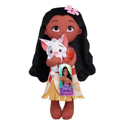 Disney Princess Lil' Friends Plushie Moana & Pua 14-inch Plushie Doll, Officially Licensed Kids 