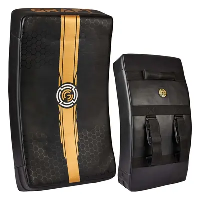 (Black/Gold, Single) GRAFT Thai Pads, Kick Shield, Strike Shield, Pads