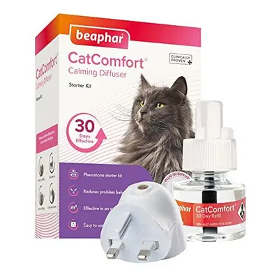 CatComfort Calming Starter Kit Diffuser Plugin With Refill Reduces Anxiety Stress in Cats Helps 