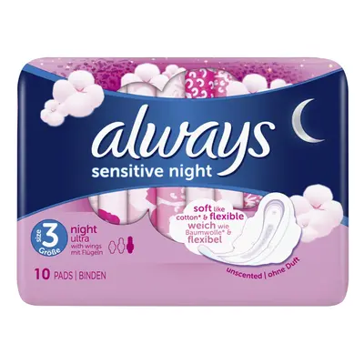 Always Sensitive Night Size - Pads