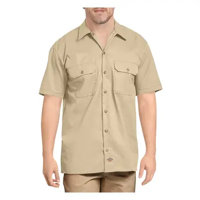 Dickies Men's Short-Sleeve Work Shirt Desert Sand X-Large