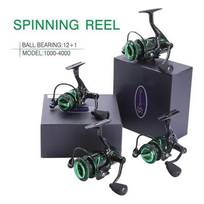 (1000 size) Sougayilang Spinning Fishing Reel Max Drag 15kg 12+1bb 6.2:1 Gear Ratio Metal Alumin