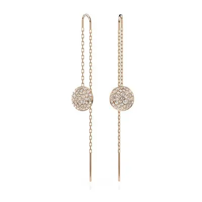 Swarovski Meteora White Rose Gold-tone Plated Drop Earrings