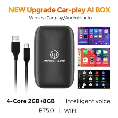 (as the picture) Wireless And Wired Carplay Android Auto Ai Box Universal Car Upgrade Support Ne