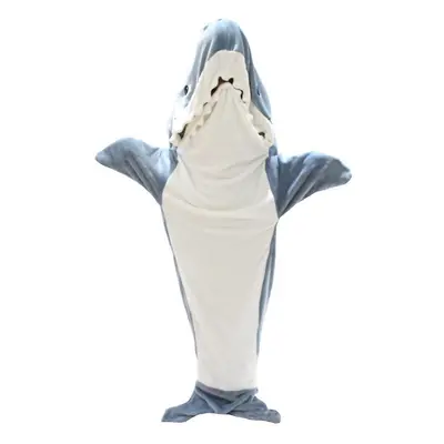 Shark Blanket, Wearable Hoodie, Flannel, for Adult Kids Sleeping Bag