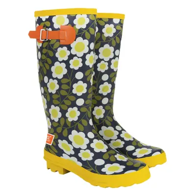 (4 UK, River Floral) Regatta Womens Orla Kiely Hi Adjustable Patterned Wellies Wellington Boots