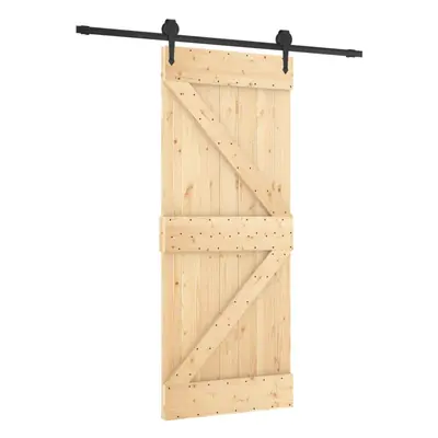 vidaXL Sliding Door with Hardware Set Interior Door Barn Door Solid Wood Pine