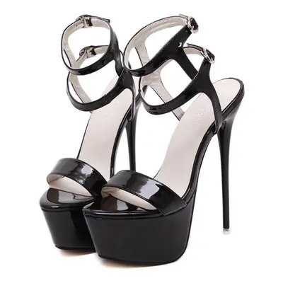 (black, 37) Super High Heels Sandals Party Sexy Dress Shoes Women Thin Heels Platform Pumps Plus