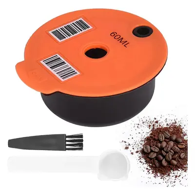 (2) Reusable Coffee Capsules & Cleansing Brush Teaspoon (60ML) 1pieces (D-583-A)