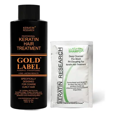 Gold Label 120ml FORMALDEHYDE-FREE Professional Results Brazilian Keratin Blowout Hair Straighte