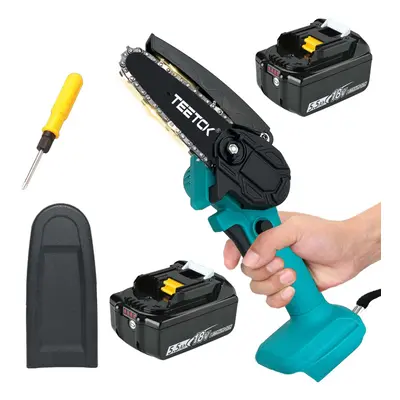 Mini Chainsaw, Inch Electric Branch Sawï¼2x 5.5A Battery (No Charger) Compatible with Makita Ba