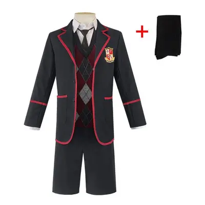 (Shorts Set, L) The Umbrella Academy School Uniform Cosplay Costume Suit