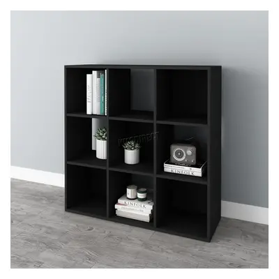 (Black) WestWood Bookshelf Tier Cube Bookcase Storage Display PB Shelving Rack Unit