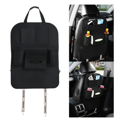 (Black) Auto Car Seat Back Hanging Multi-Pocket Storage Bag Organizer Holder Car Storage Box