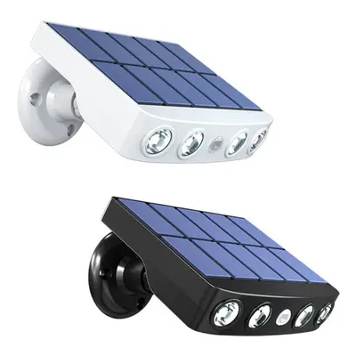 (Black, White) LED Solar Powered Sensor Lamp Outdoor Garden Security Wall Lights Waterproof