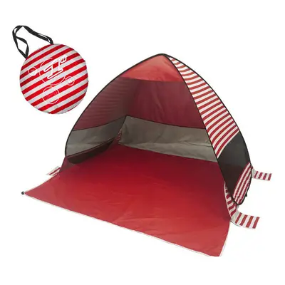 (Red 2) Fully Automatic P0P-UP Tent Second Quick Open Beach Tent With Storage Bag Portable UV Pr