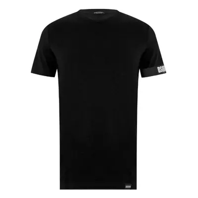 (001 Black, L) DSquared2 D9M3S5460 Round Neck T-Shirt