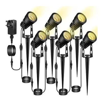 ECOWHO Garden Lights Spotlights Mains Powered 68.9ft 21m Outdoor Lights 12V IP65 LED Spot Landsc