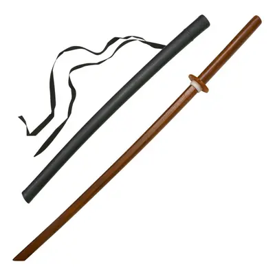 PLAYWELL WOODEN RED OAK BOKKEN WITH PLASTIC SCABBARD