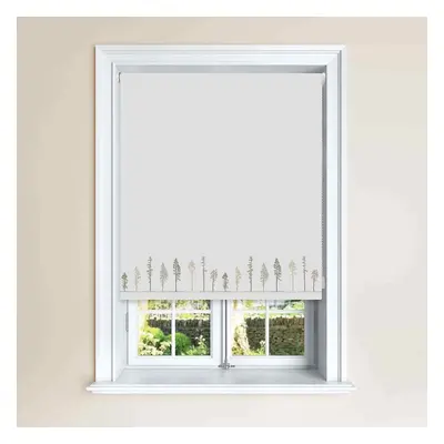 (Natural, cm Width x cm Drop) Tree Border Blackout Roller Blinds Windows