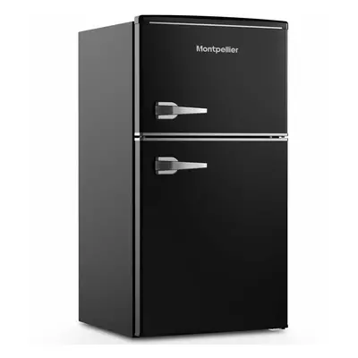 84litre Mini RETRO Fridge Freezer Class E Black