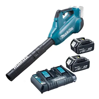 Makita DUB362 Twin LXT 18v 36v Brushless Turbo Leaf Blower x 5.0ah +Charger