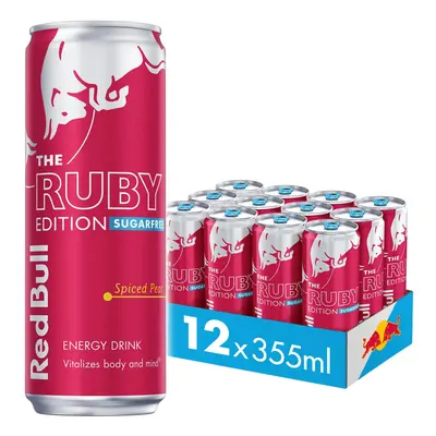 Red Bull Energy Drink Sugar Free Ruby Edition Spiced Pear 355ml x12