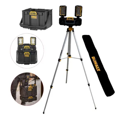 Dewalt DWST08061-1 Toughsystem Half Width LED Task Light Tote + DE0881 Tripod