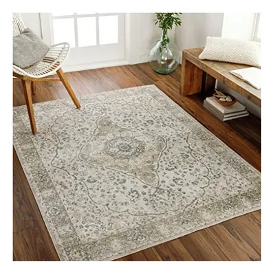 Riffa Machine Washable Rug - Vintage Runner Rugs Living Room, Kitchen, Bedroom, Dining, Outdoor 