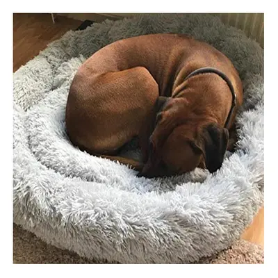 Soft Luxurious Dog Bed Comfortable Cat Dog Donut Bed With Anti Slip Base Cuddler Kennel Soft Pup